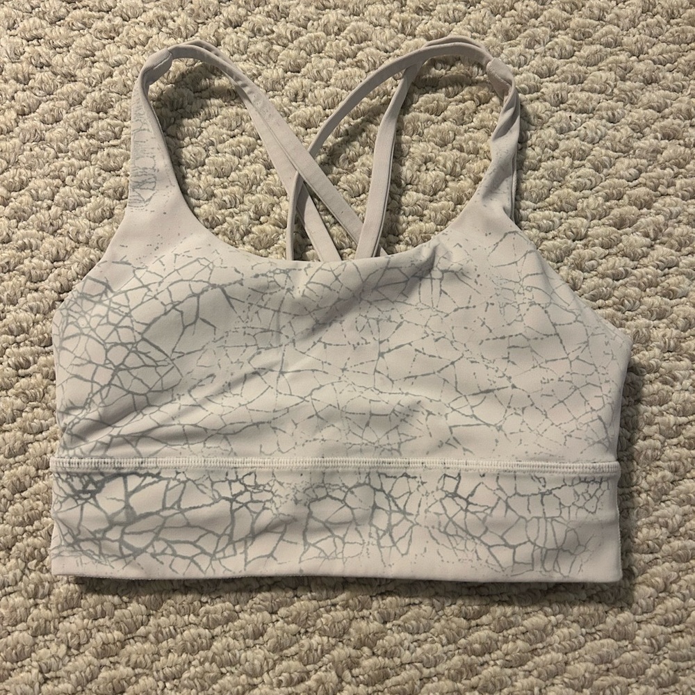 Lululemon longline energy bra - white - size 2
